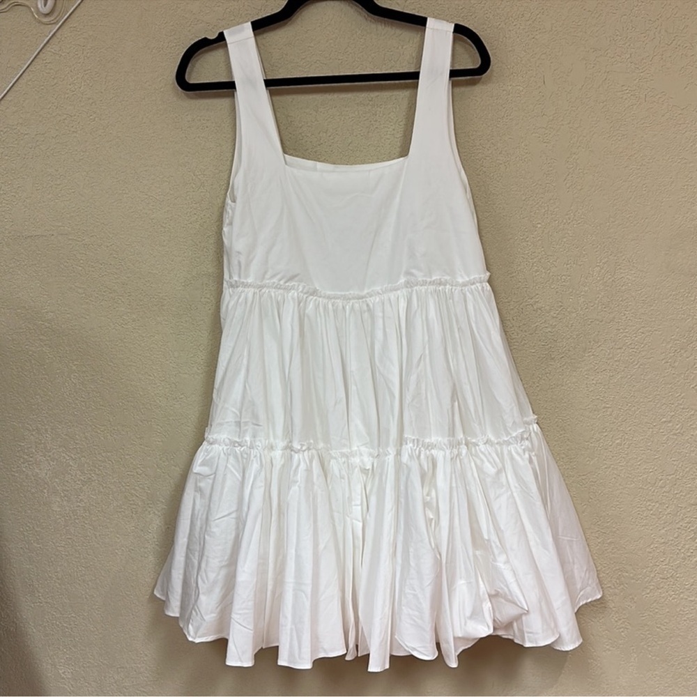 MABLE White Babydoll Mini Dress - Picture 2 of 6